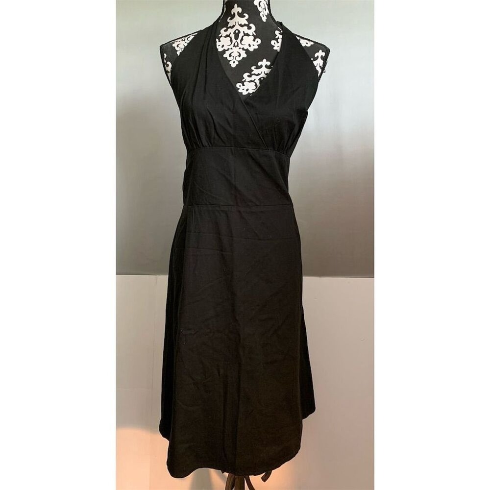 Jonathan Martin Studio Women's Black Halter A-Line Dress Size 14